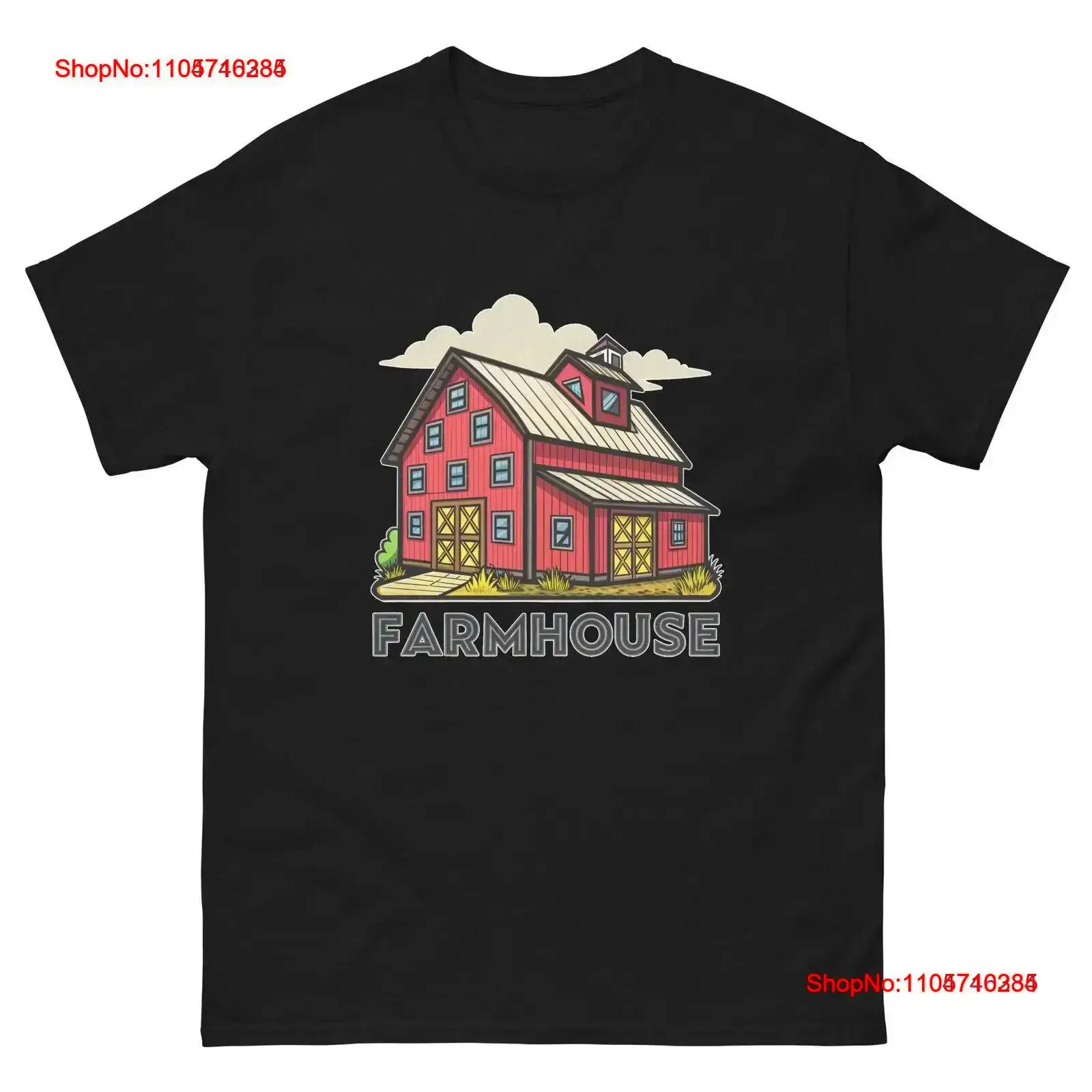 Agriculture Farm House - تي شيرت رجالي بتصميم ريفي وحيوي