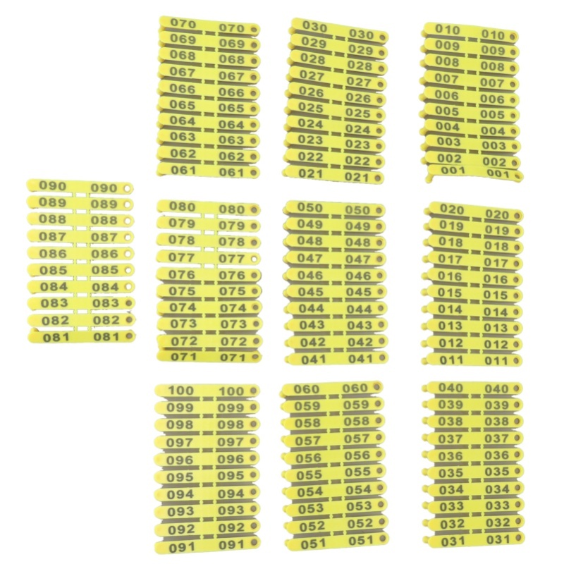 Livestock Ear Tag - 100 قطعة من علامات الأذن البلاستيكية