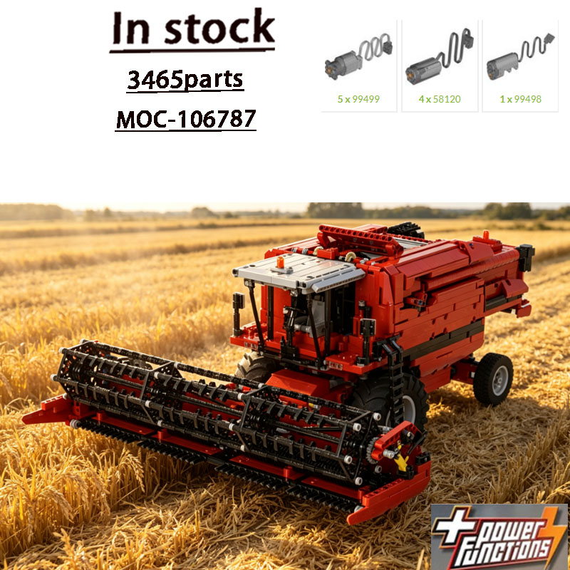 Agriculture Farming Education - مكعبات بناء MOC-106787 جديدة، حصادة زراعية
