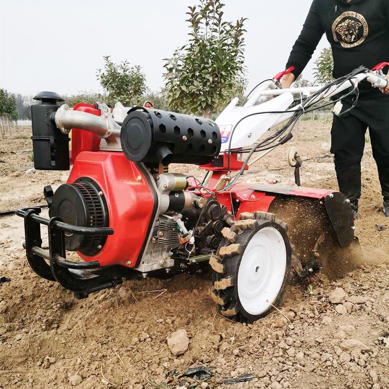 محراث دوار يدوي للحدائق والزرا - مراجعة Agriculture Farming Tractor وسعره