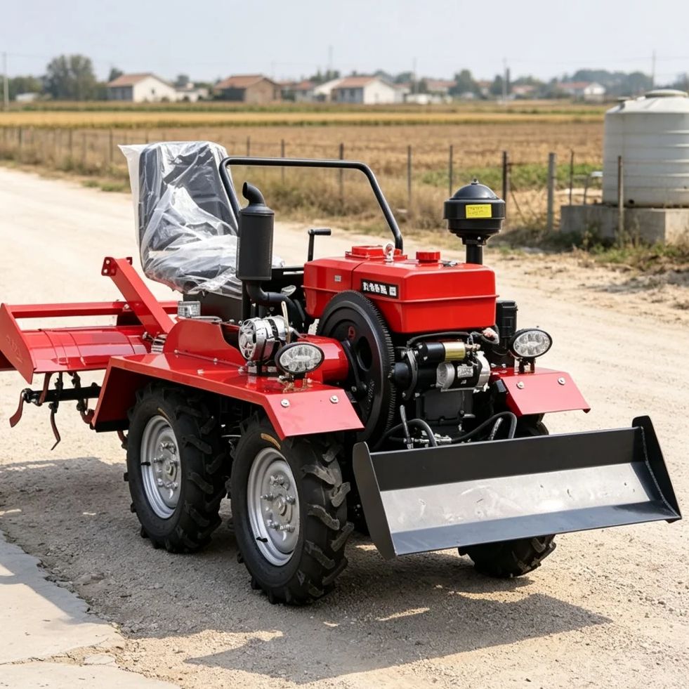 آلة زراعية مخصصة ذات 4 عجلات و - مراجعة Agriculture Farming Tractor وسعره